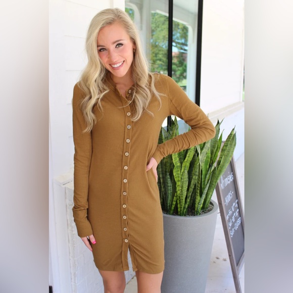 🌻🆕FREE PEOPLE GIA CARDI-Warm Tobacco color-Size X-Small Left - Picture 8 of 15